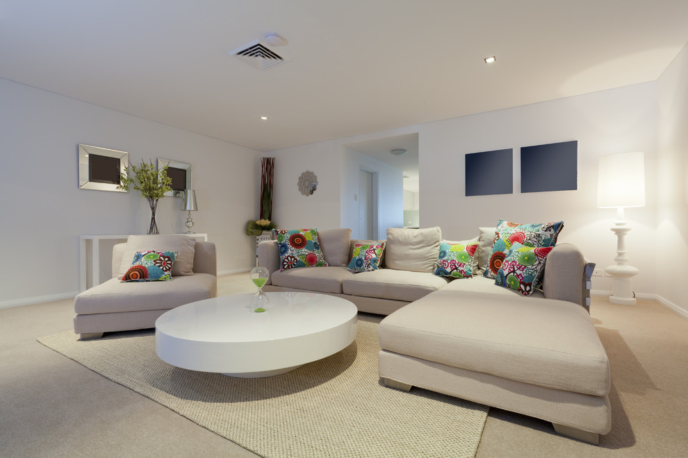 Example of a trendy basement design in Oxfordshire