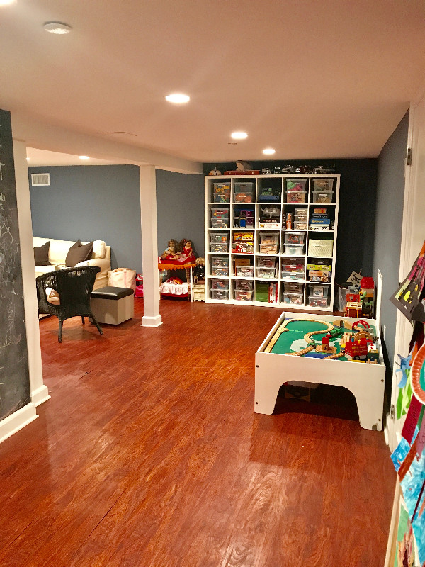 Toy Storageafter Transitional Basement New York by Room to