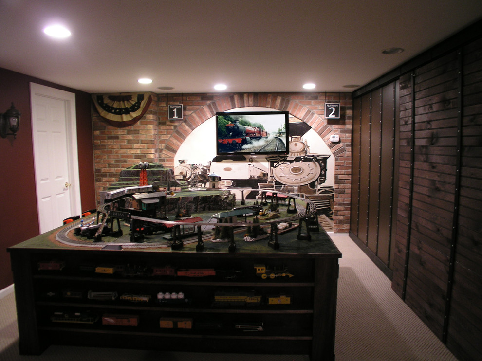 Train Basement Traditional Basement New York by Tech Lifestyles