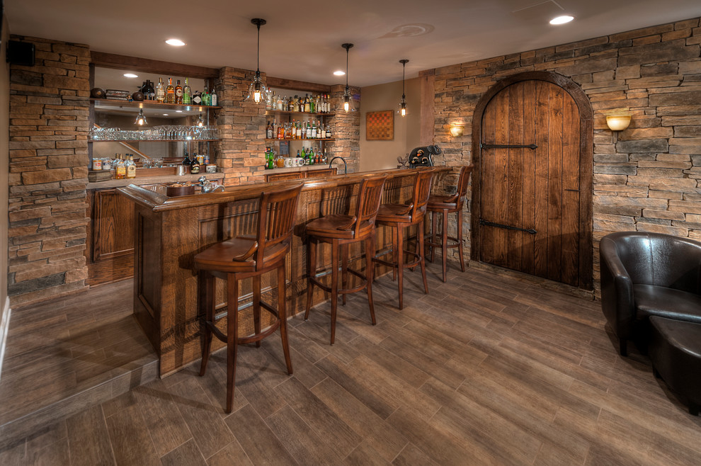 Inspiration for a timeless basement remodel in Columbus
