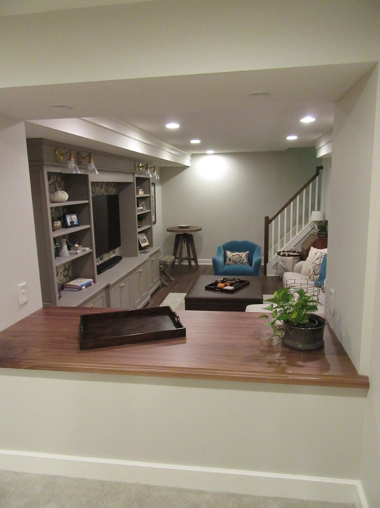 Upper Arlington Basement Transformation Traditional Basement