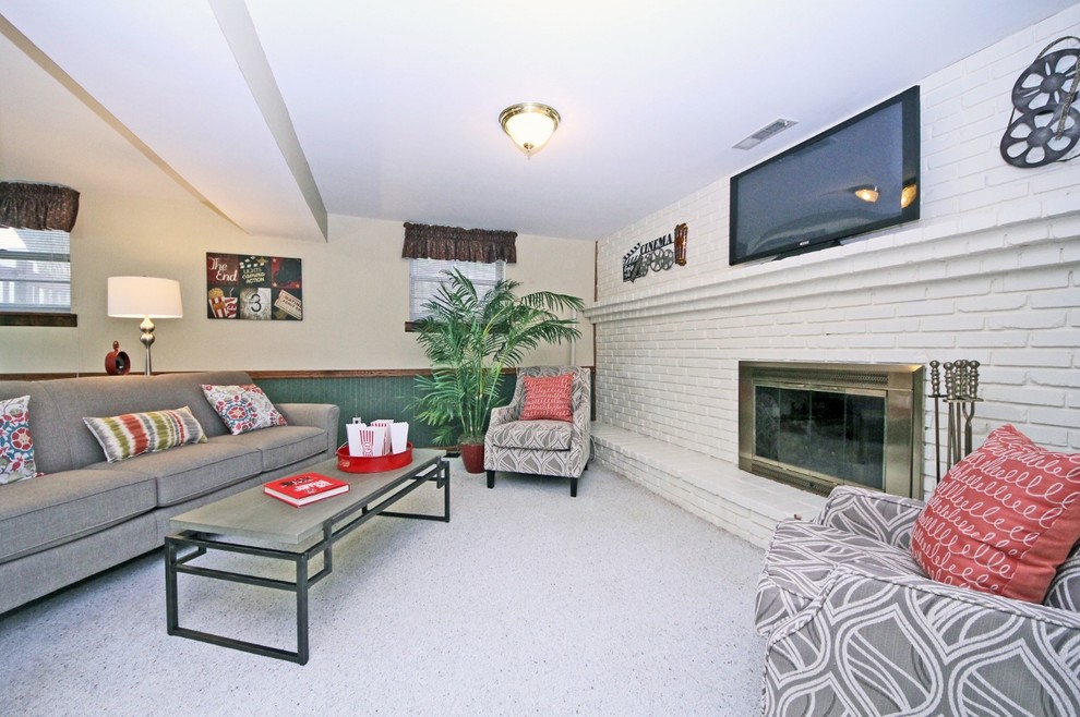 Vacant Home Staging in St. Louis Transitional Basement St Louis