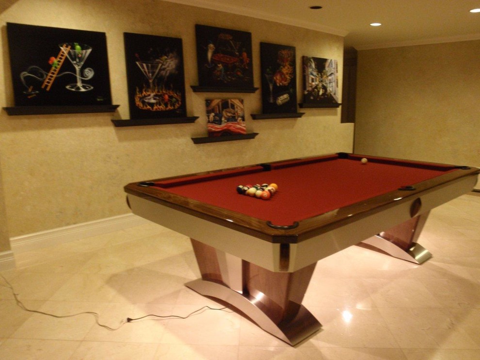 VEGAS Pool Table by MITCHELL Pool Tables Contemporary Basement