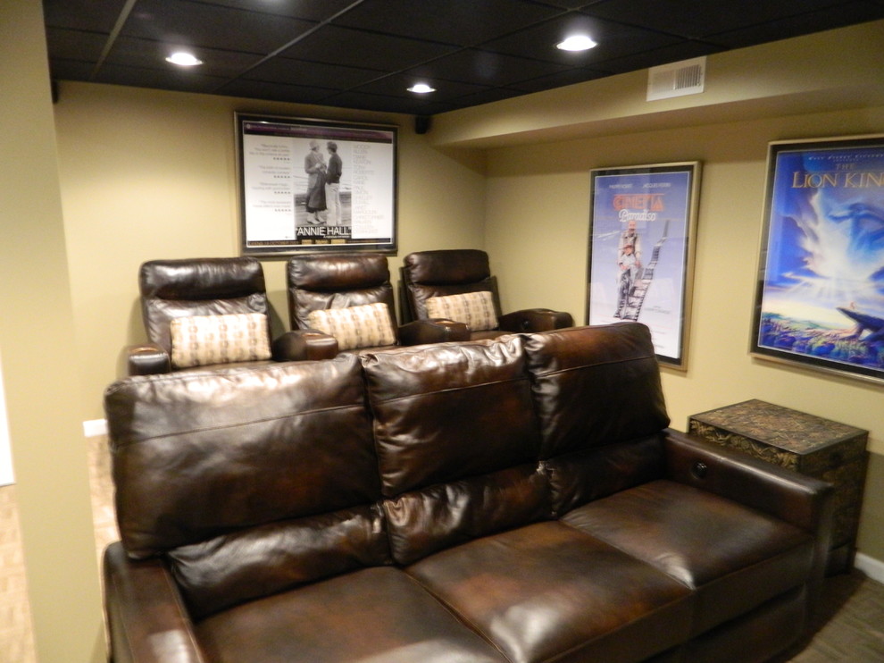Design ideas for a classic home cinema in Other.