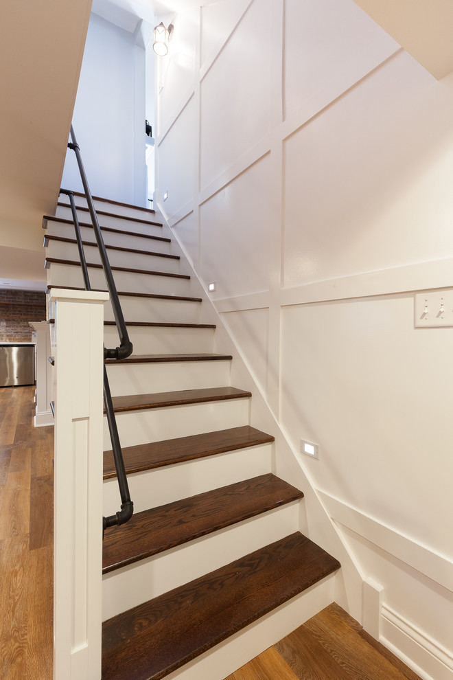 Staircase - large industrial staircase idea in Chicago