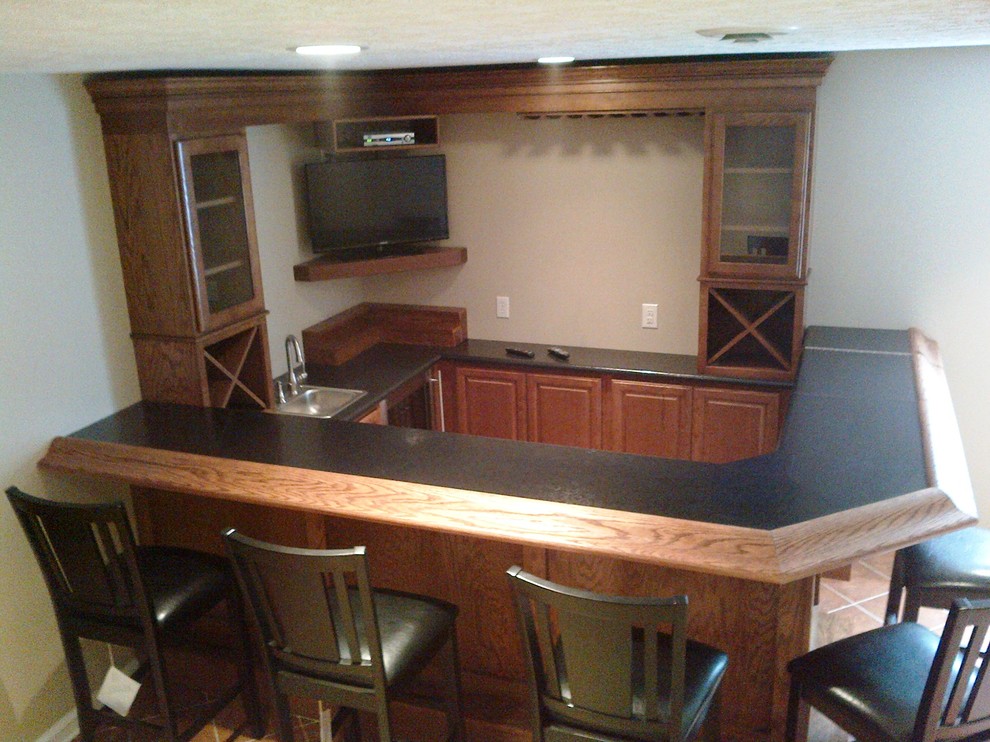 Wet bars Basement Indianapolis by R J & E Corp. Remodeling