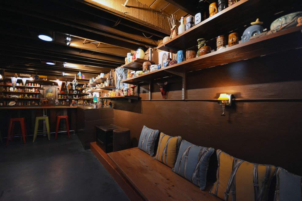 What Lies Beneath? A Tiki Bar Basement - Eclectic - Basement - Portland ...