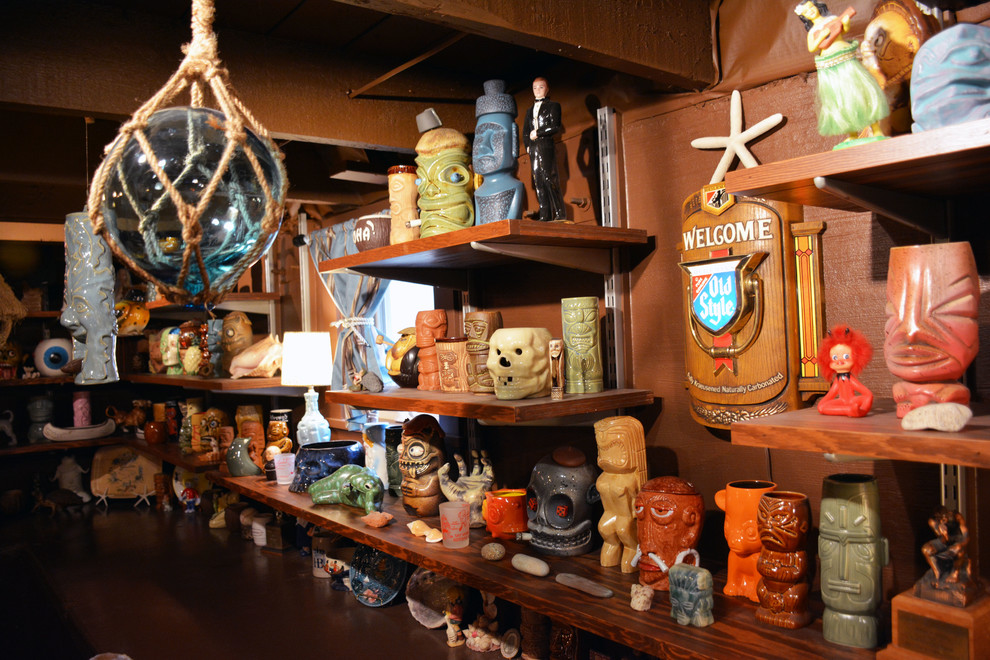 Inspiration for an eclectic basement remodel in Portland