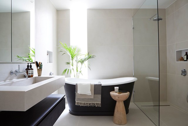 Twelve contemporary bathrooms with a spa-like feel