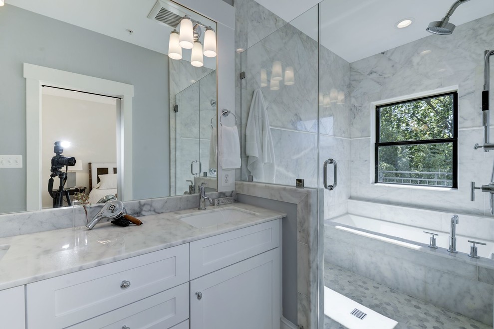 Inspiration for a transitional bathroom remodel in DC Metro