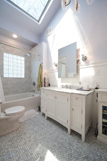 1920s White Marble Bathroom Makeover, 1920s Bathroom Vanity