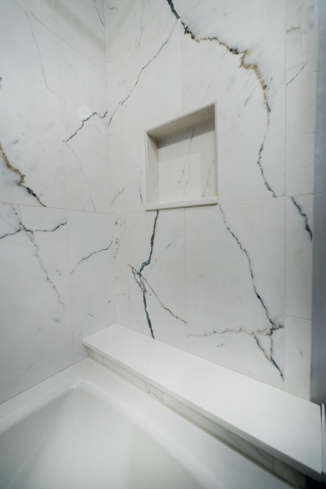 Идея дизайна: ванная комната в стиле рустика