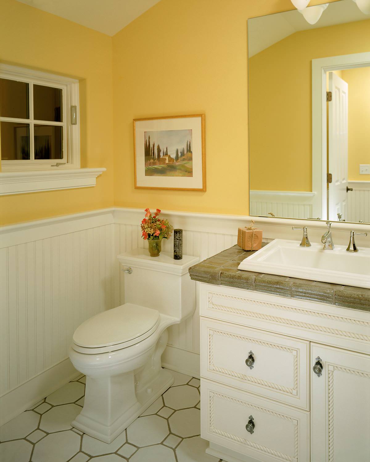 75 photos et idées déco de salles de bain grises et jaunes - Janvier 2024 |  Houzz FR