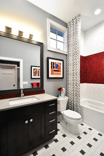 HugeDomains.com  Gray bathroom decor, Black bathroom decor, Red bathroom  decor