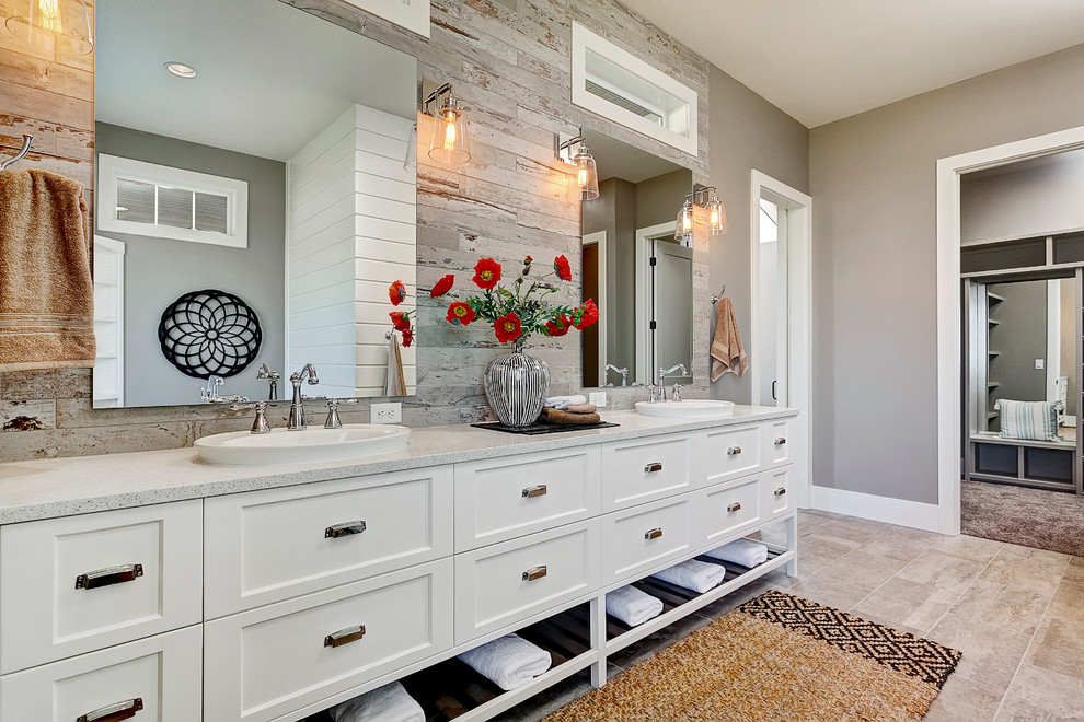 This is an example of a farmhouse bathroom in Boise.