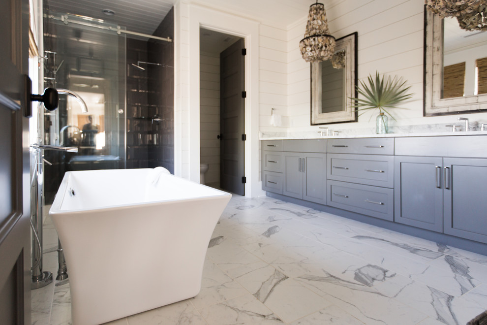Inspiration for a contemporary bathroom remodel in Charleston