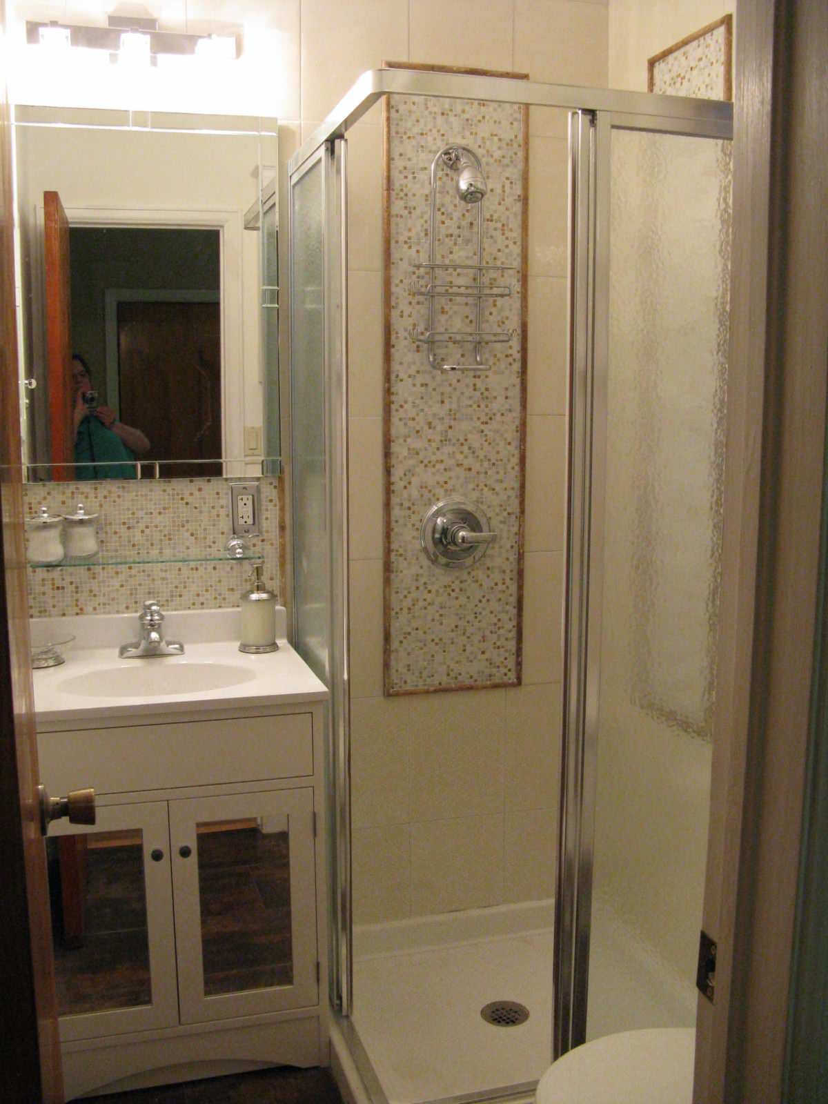 3 4 Bath Created From Powder Room Contemporary Bathroom Denver By Dk Berg Designs Llc Houzz