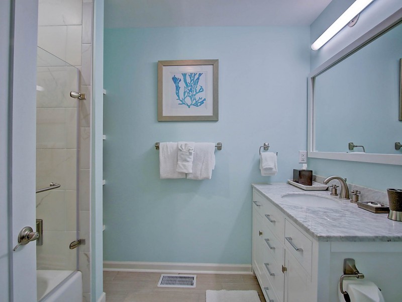 This is an example of a beach style bathroom in Charleston.