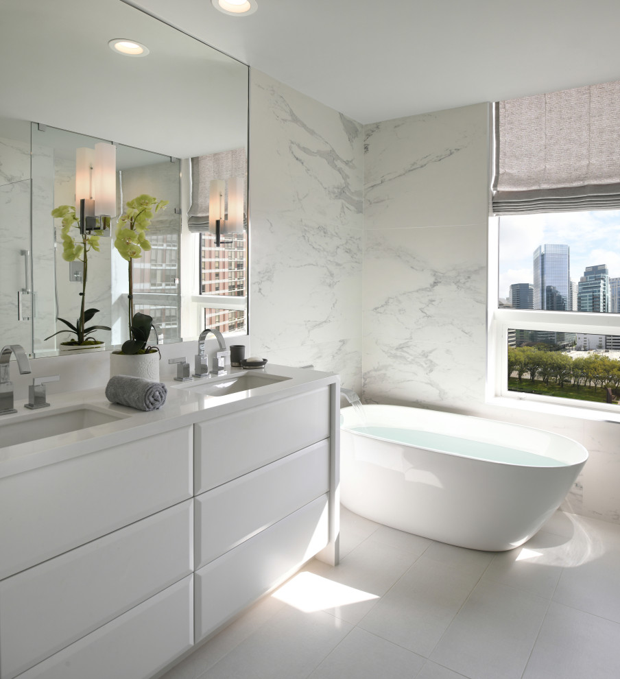 4 Leaf Tower Master Bathroom, Galleria, Houston, Texas Contemporary