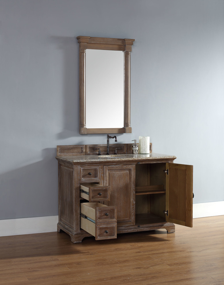 48 Inch Providence Driftwood Grey Single Sink Vanity Traditional