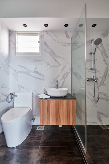 5 Room Bto Hdb Edgedale Plains Contemporary Bathroom Singapore By Free Space Intent Houzz