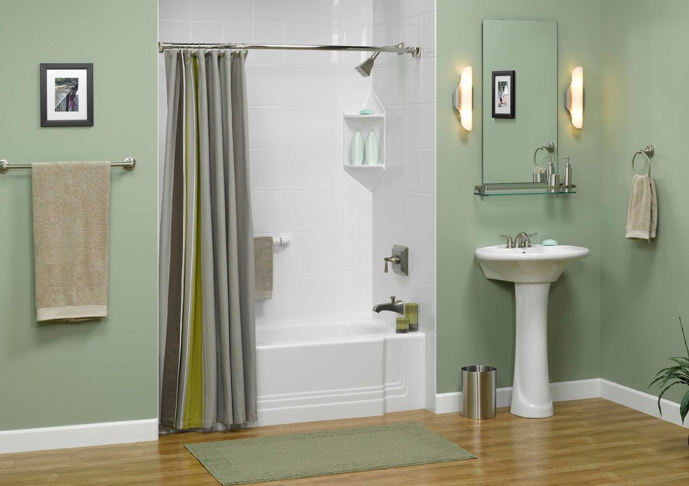 8x10 White Bath Tile Bathroom Austin by Genie Bath Systems Houzz