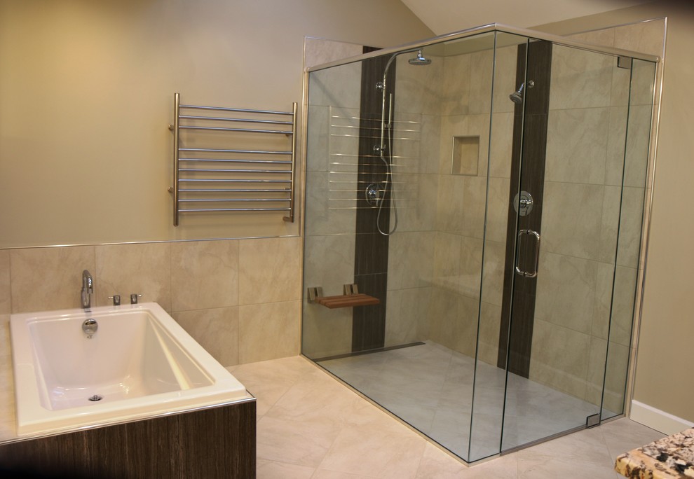 A bathroom remodel done right! Modern Bathroom Raleigh by H2O