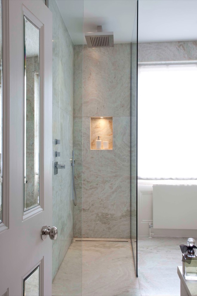 Example of a minimalist bathroom design in Gloucestershire