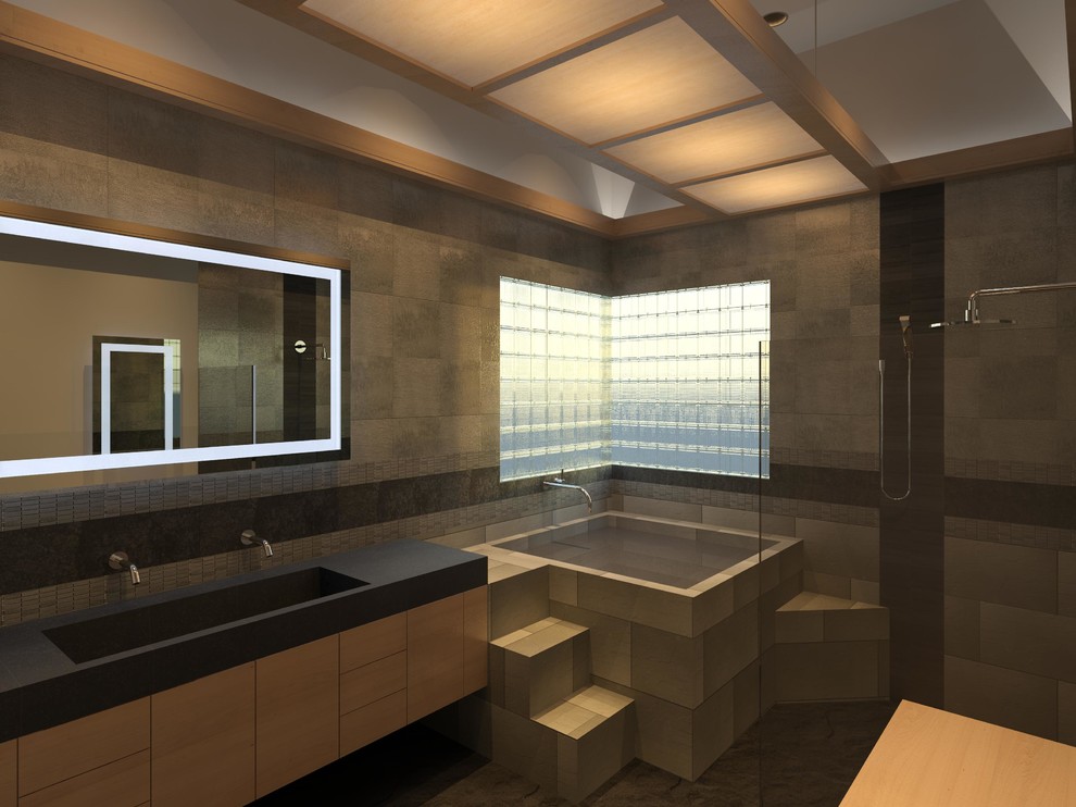 A Hint Of Zen Master Bathroom Asian Bathroom Miami by Schachne