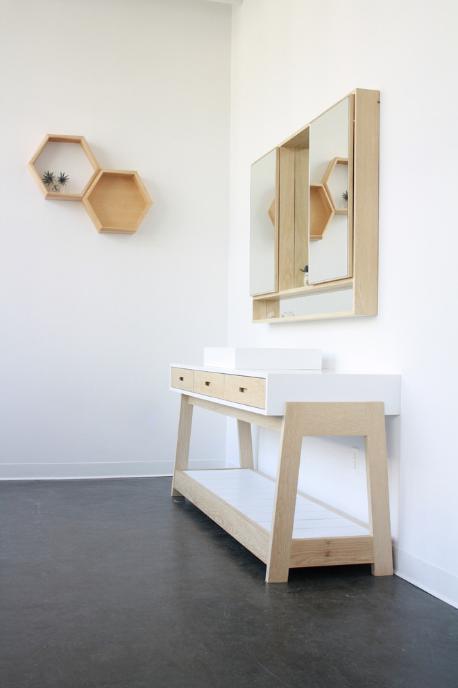 ALoft Bath Credenza with Wall*nut Medicine MCSquared and Wall