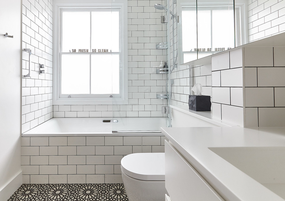 A Monochrome Islington Home Contemporary Bathroom London by