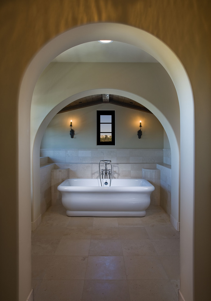 Photo of a mediterranean bathroom in Orange County.