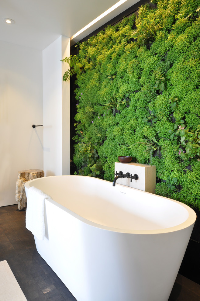 Modernes Badezimmer mit Pflanzen in San Francisco