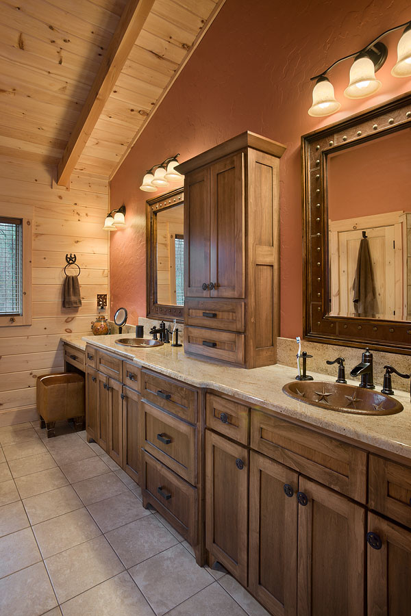 Photo of a rustic bathroom in Charlotte.