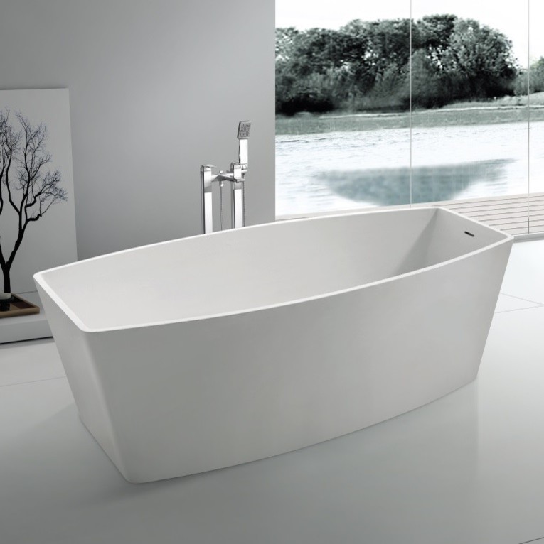 ADM Rectangular Freestanding Bathtub, White, 70.5" SW104 (71 x 31) Modern Bathroom Los