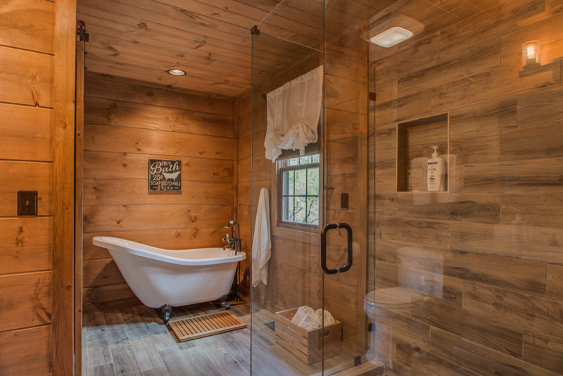 After Log Cabin Build Gatlinburg Tn Rustic Bathroom Nashville By Down Home Renovations Houzz