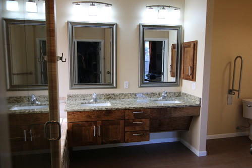 Bathroom cabinets for seniors with safe and accessible vanity design