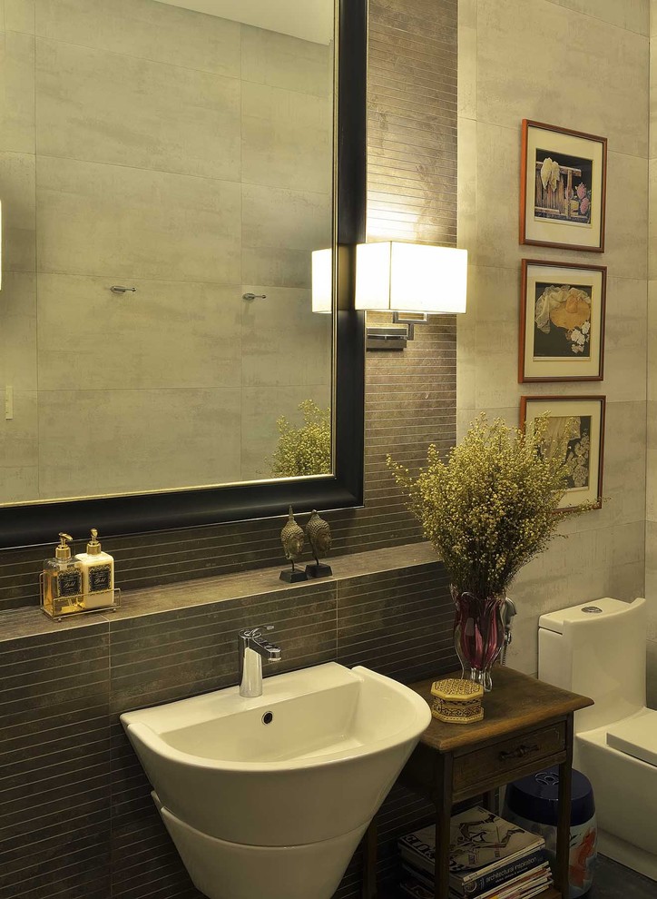 Свежая идея для дизайна: ванная комната в восточном стиле - отличное фото интерьера
