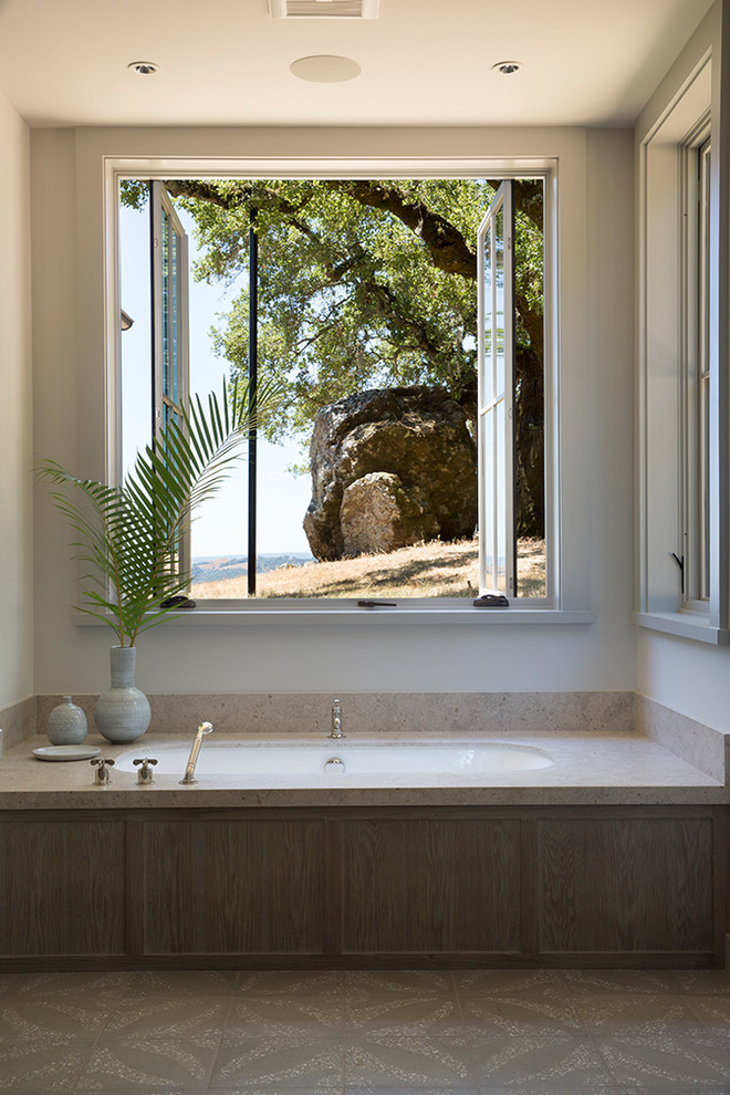 Photo of a farmhouse bathroom in San Francisco.