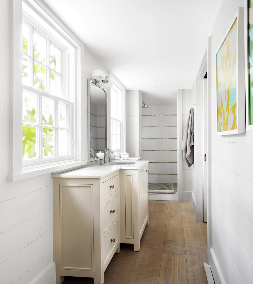 Inspiration for a coastal bathroom remodel in Other