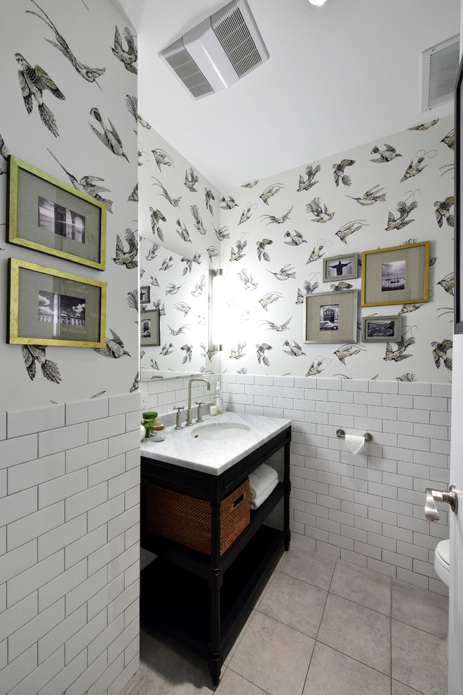 Источник вдохновения для домашнего уюта: ванная комната среднего размера в стиле лофт
