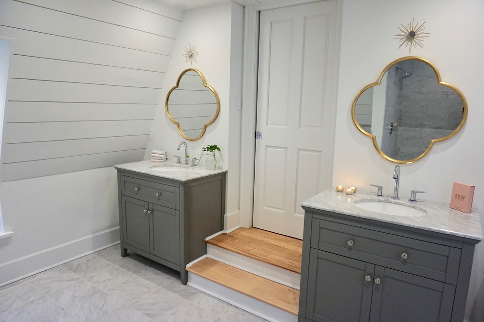 Arch Street Marquette Scandinavian Bathroom Charleston by Christina Richardson Interiors
