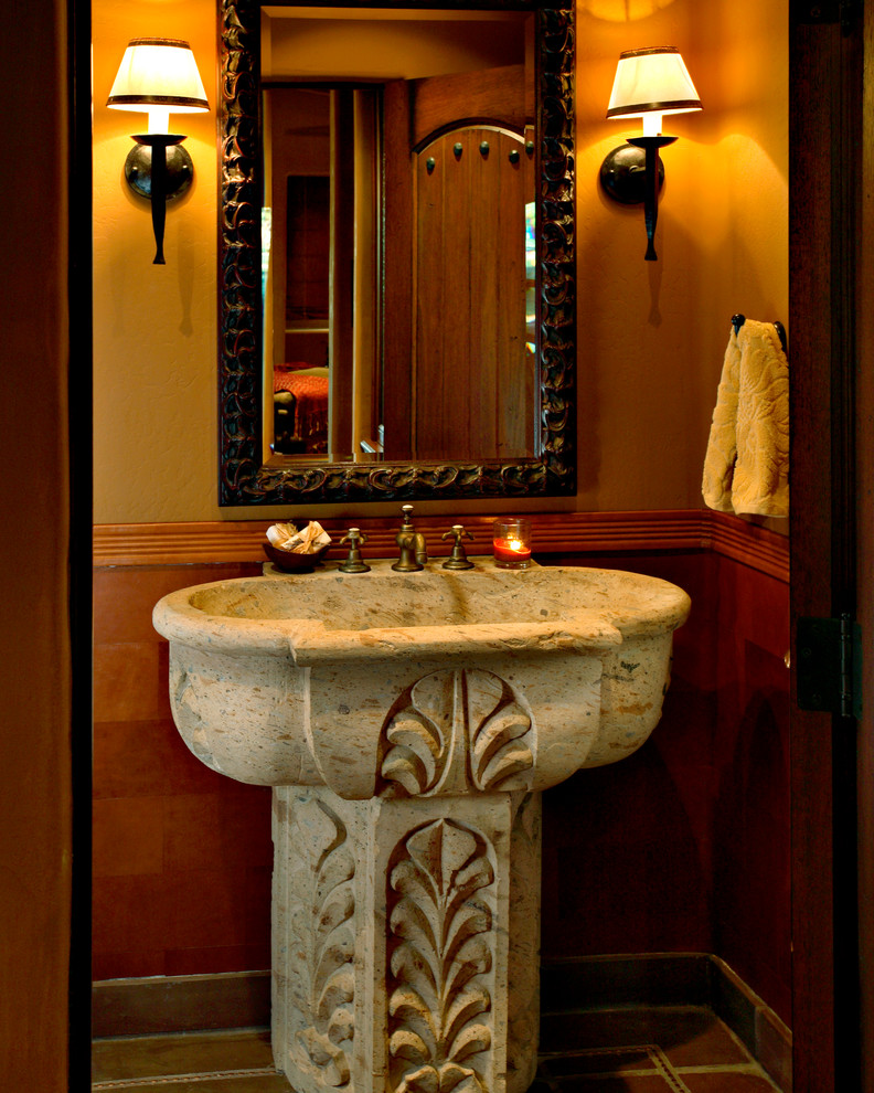 This is an example of a rustic bathroom in Phoenix.