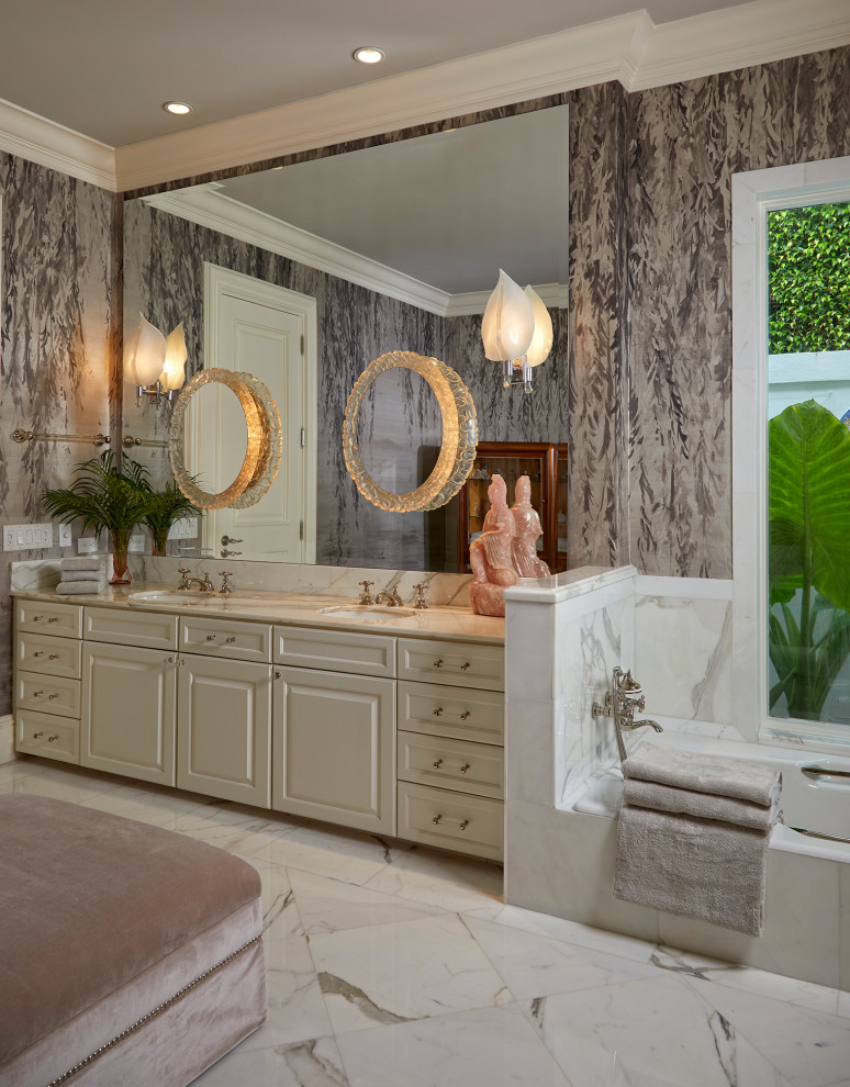Artfully Curated In Palm Beach Master Bathroom Asian Bathroom