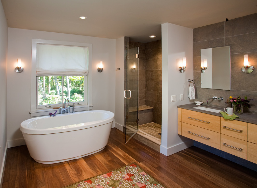 Inspiration for a classic bathroom in Philadelphia with a freestanding bath.
