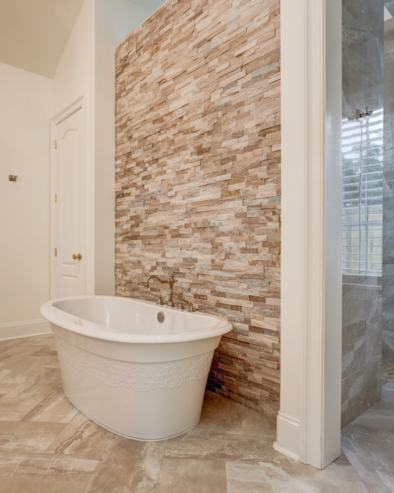 Example of a french country bathroom design in New Orleans