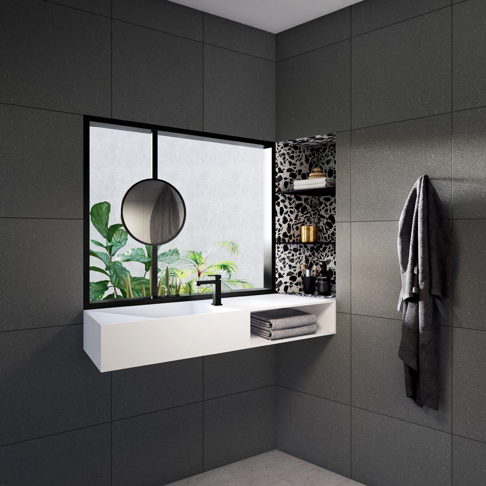 Bathroom - modern bathroom idea in Melbourne