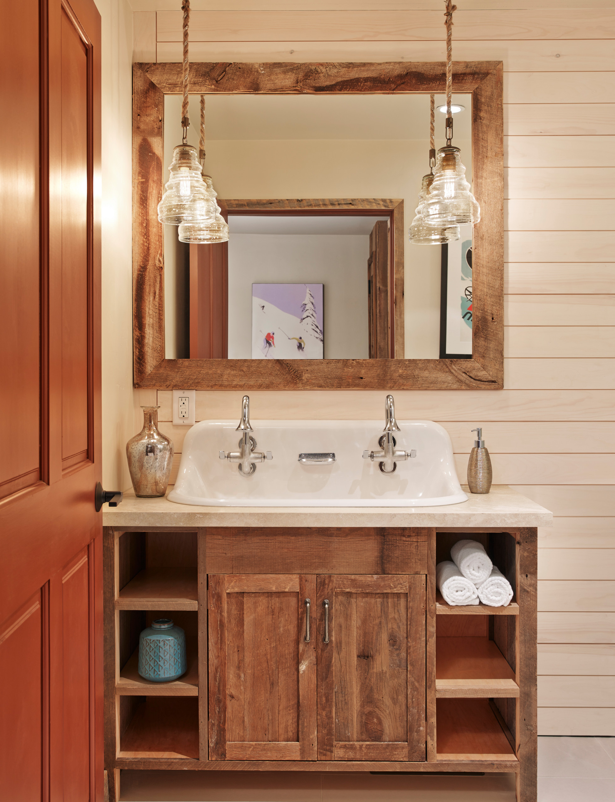 Rustic Mountain Cabin Bathroom Ideas Houzz
