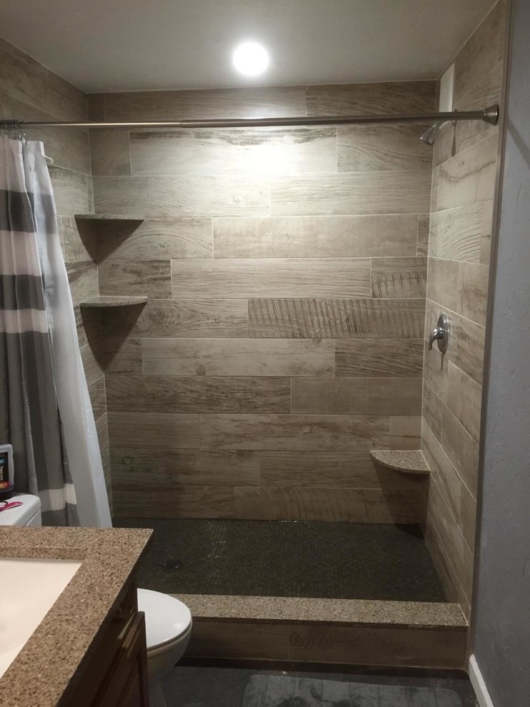 Atlas Tile Walk-In Shower - Modern - Bathroom - Jacksonville - by Florida Design Works | Houzz