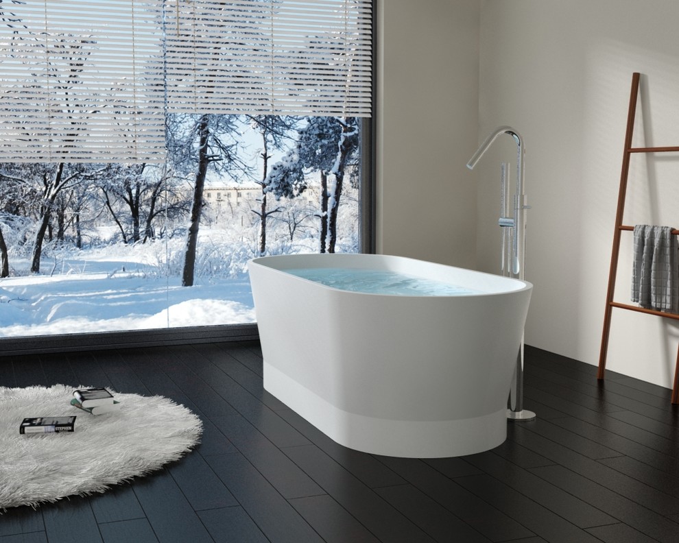 Available Bathtubs Freestanding Stone Resin Glossy or Matte